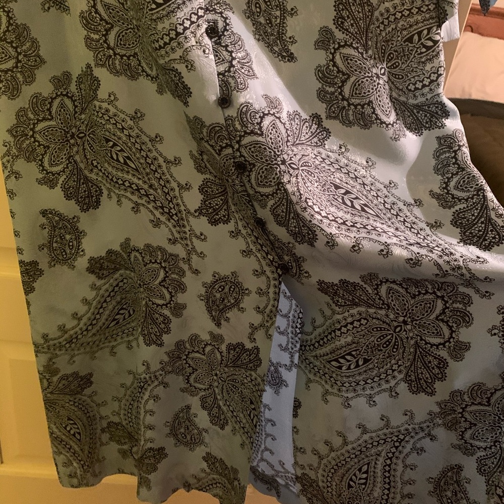 Sandro Blue Paisley Silk dress - Picture 4 of 7